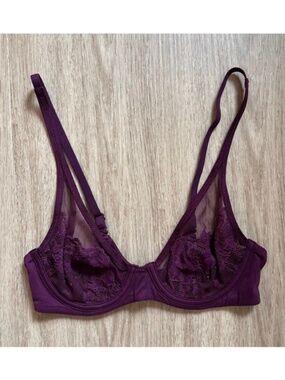 Victoria’s Secret Body by Victoria Unlined Demi Bra in Deep Berry 32B